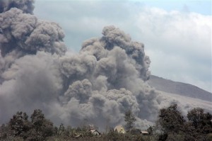 Mount Sinabung volcano erupts, Karo district, North Sumatra, Indonesia - 08 Jan 2014