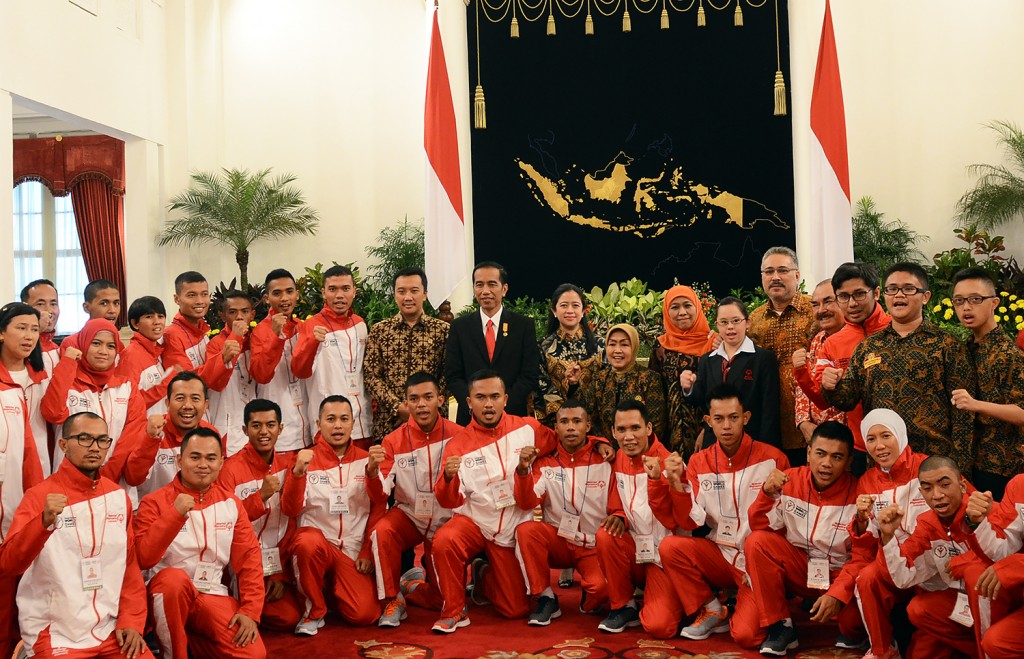 Presiden Jokowi melepas kontingen Soina di Istana (Dokumentasi Setkab)